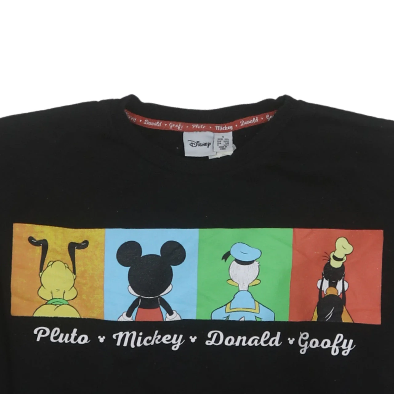 Disney Women Black Mickey Donald Goofy Sweatshirt Size S 10/12 - Image 7