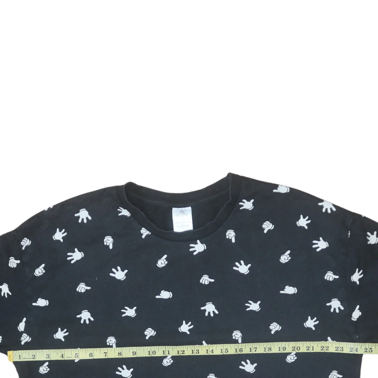 Disney Women Black Mickey Hands Crew Neck Sweatshirt Size 14 - Image 2