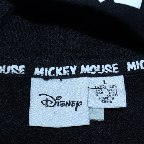 Disney Women Black Mickey Mouse Pullover Hoodie L 14/16 Graphic Print - Image 6