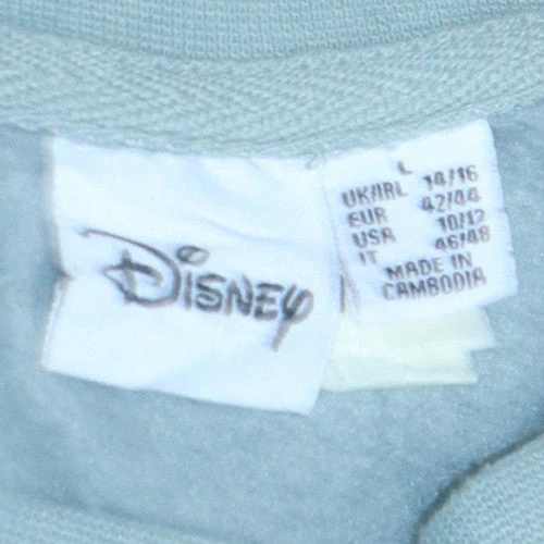 Disney Women Blue Mickey Mouse Pullover Sweatshirt L 14/16 - Image 5