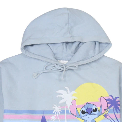 Disney Women Blue Stitch Hawaii Pullover Hoodie Size M - Image 8