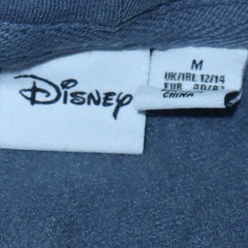 Disney Women Blue Stitch Hoodie Medium UK 12/14 Pullover Cotton Blend - Image 6
