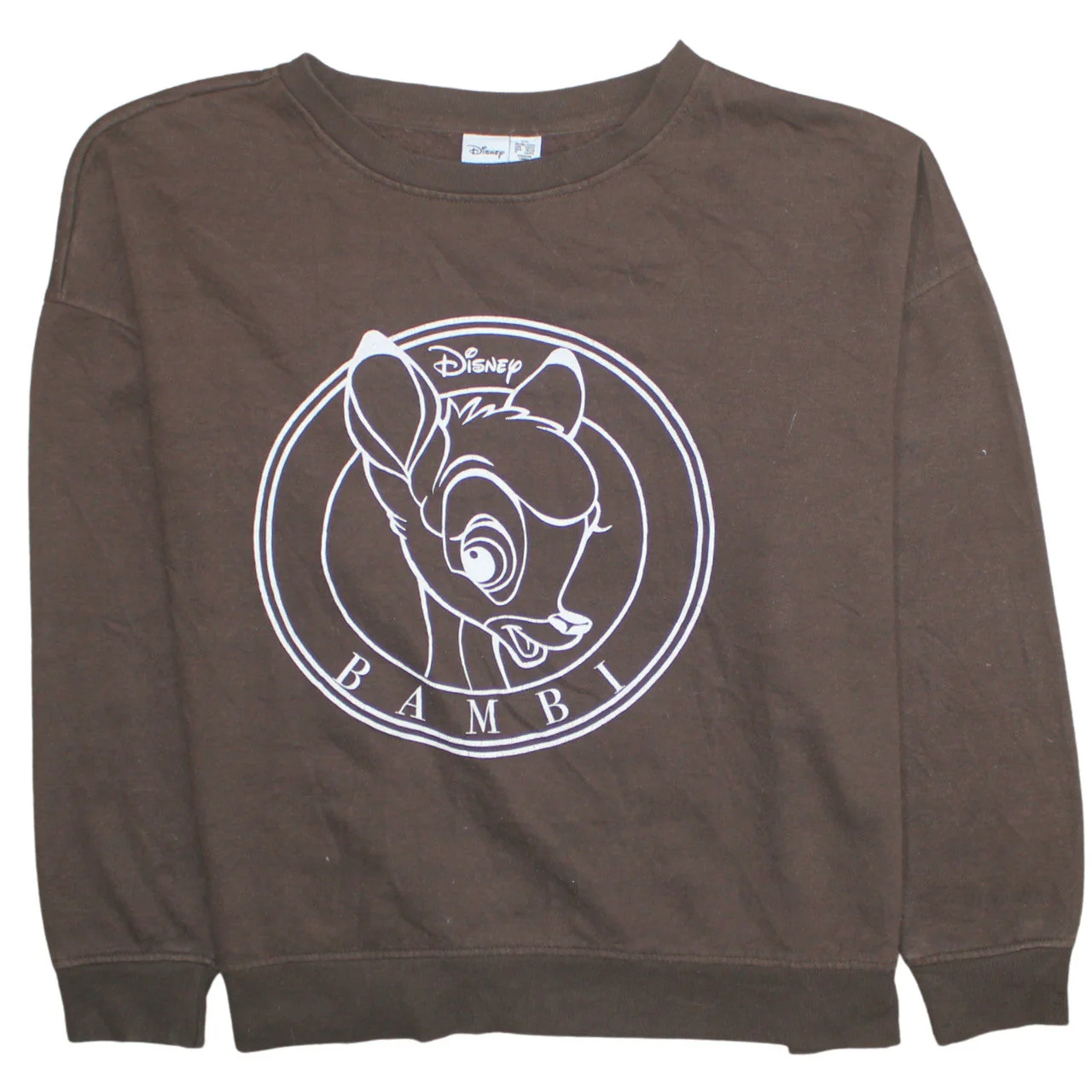 Disney Women Brown Bambi Pullover Sweatshirt 2XL