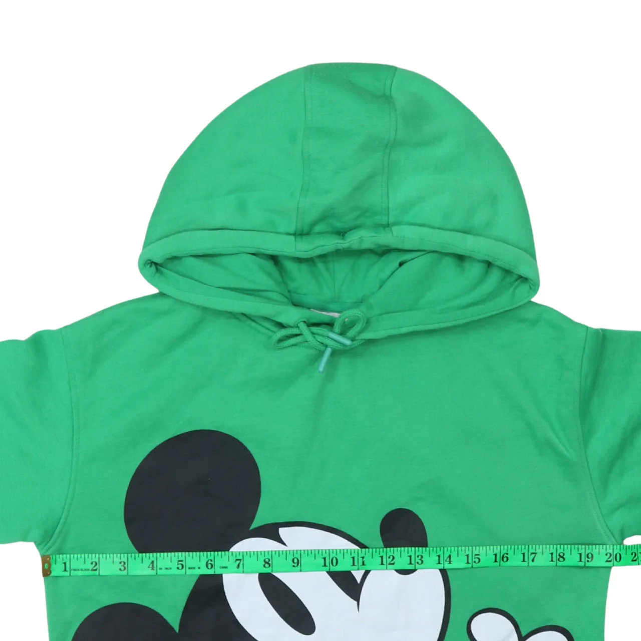 Disney Women Green Mickey Mouse Pullover Hoodie XS Cotton - Image 2