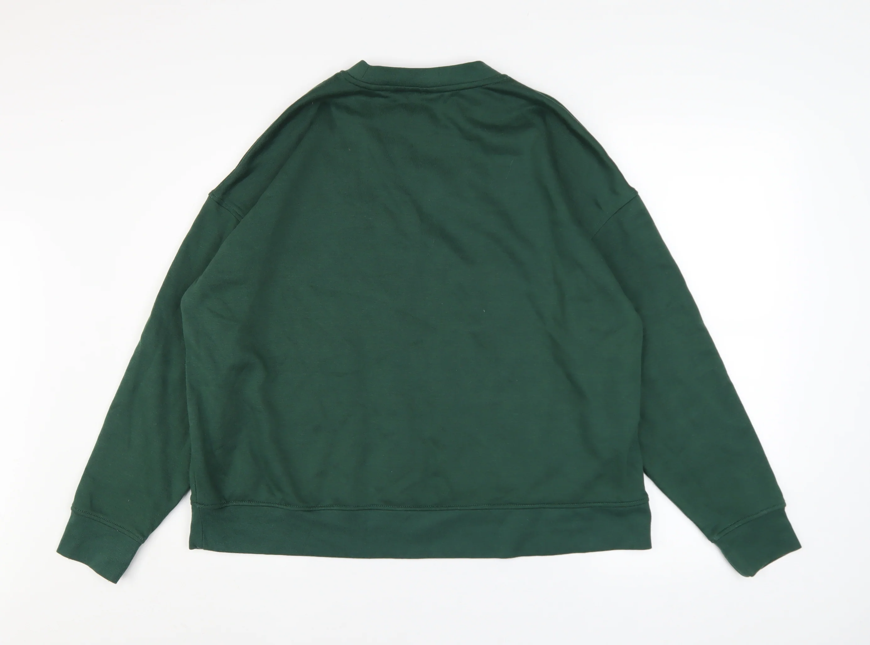 Disney Women Green Mickey Mouse Pullover Sweatshirt Size L 14/16 - Image 3