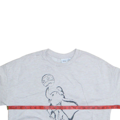 Disney Women Grey Dumbo Sweatshirt Small Crew Neck Pullover - Image 3