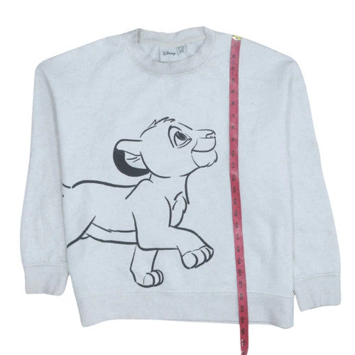 Disney Women Grey Lion King Sweatshirt L Simba Graphic Pullover - Image 3