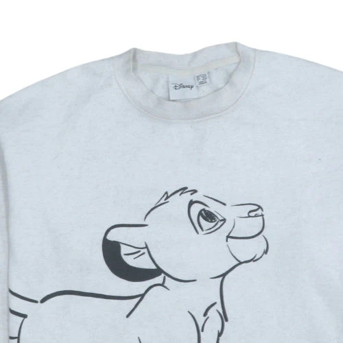 Disney Women Grey Lion King Sweatshirt L Simba Graphic Pullover - Image 7