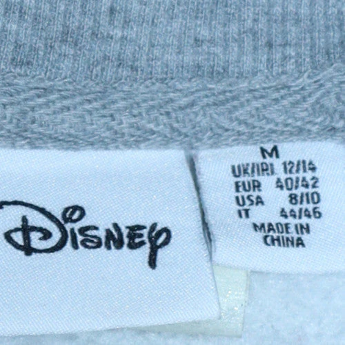 Disney Women Grey Mickey Mouse Crew Neck Pullover Sweatshirt Size M 12/14 - Image 6