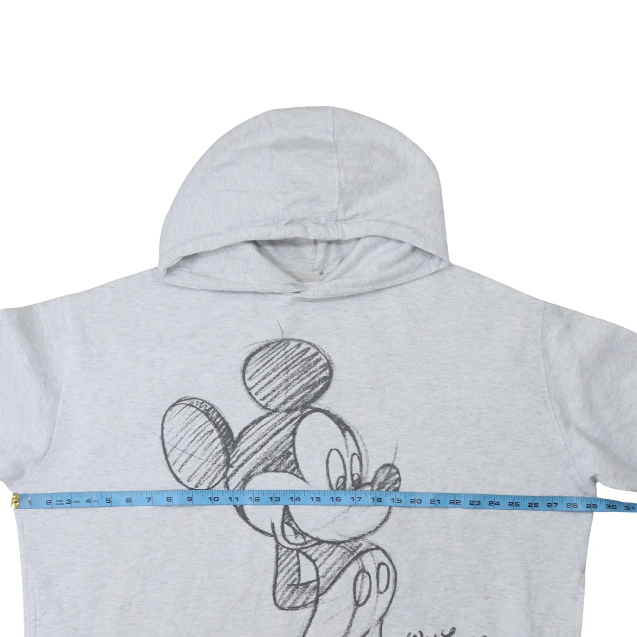 Disney Women Grey Mickey Mouse Hooded Pullover Sweatshirt 2XL - Image 2