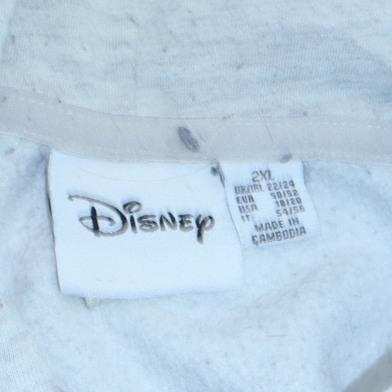 Disney Women Grey Mickey Mouse Hooded Pullover Sweatshirt 2XL - Image 5