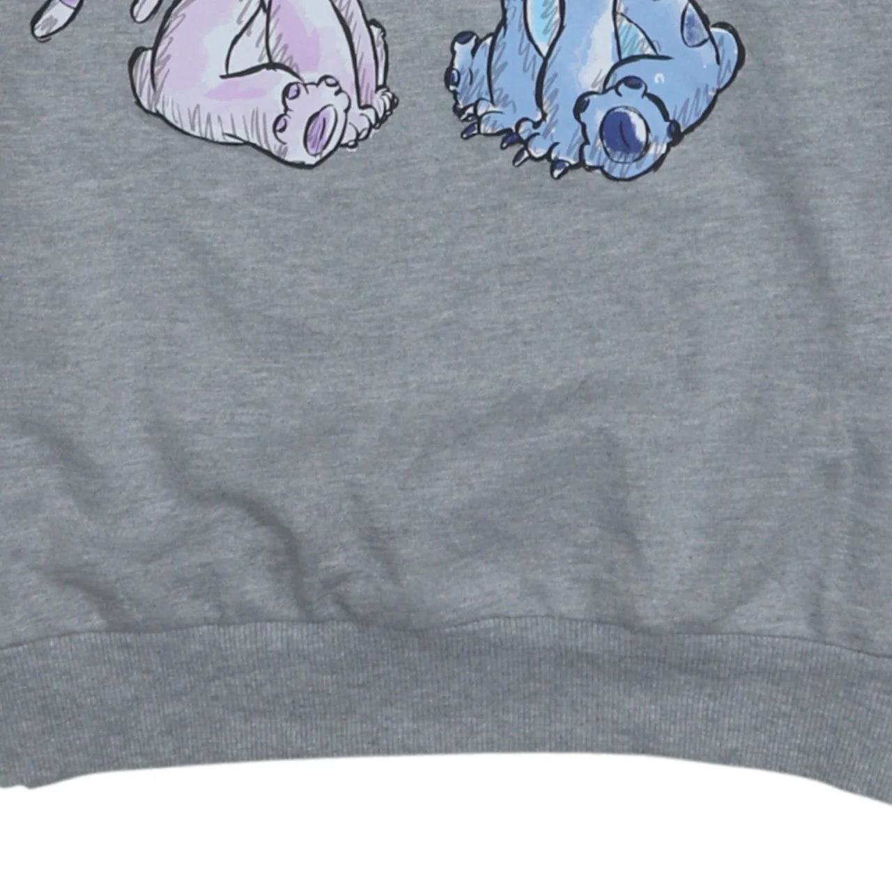 Disney Women Grey Stitch & Angel Graphic Sweatshirt Size S - Image 8