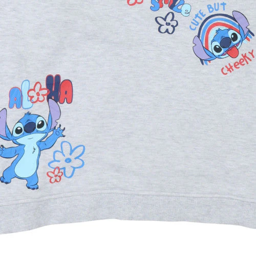 Disney Women Grey Stitch Pullover Sweatshirt Size 18/20 Graphic Print - Image 6