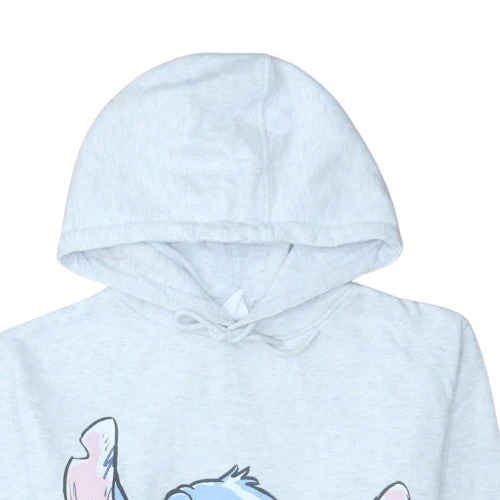 Disney Women Grey XS Pullover Hoodie Stitch Graphic Print - Image 8