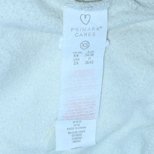 Disney Women Ivory Pullover Hoodie XS Mickey Design Primark Cares - Image 5