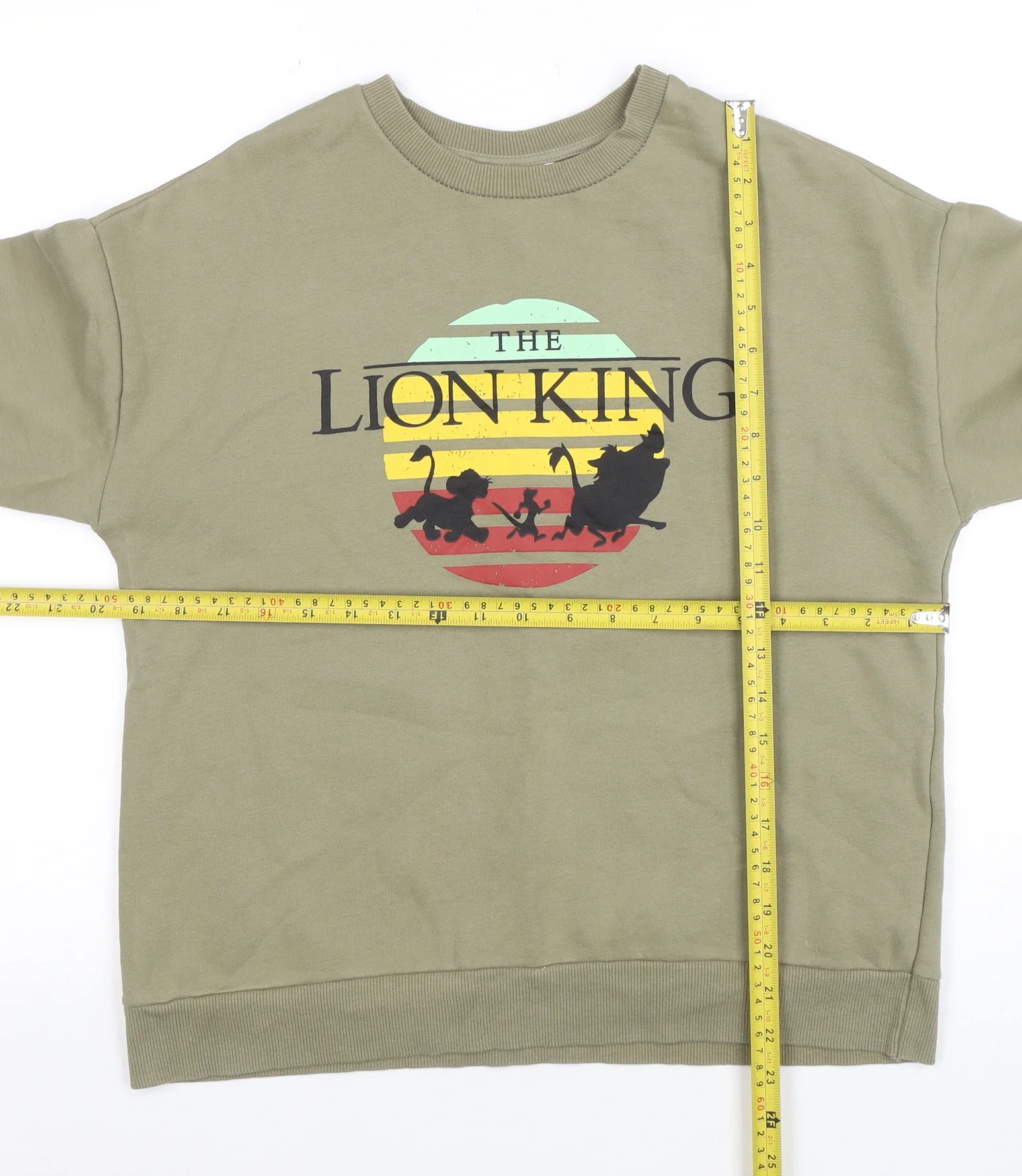Disney Women Khaki XS Crew Neck Pullover Sweatshirt The Lion King - Image 2