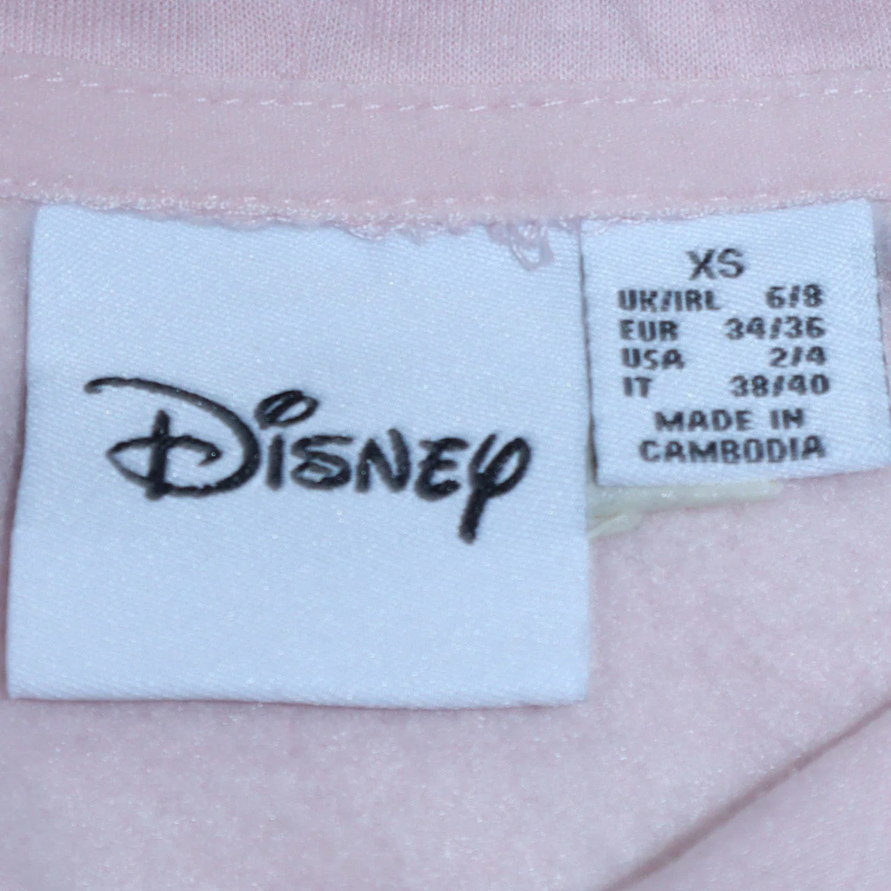 Disney Women Pink Dumbo Hoodie XS Pullover Cotton Blend Primark - Image 5