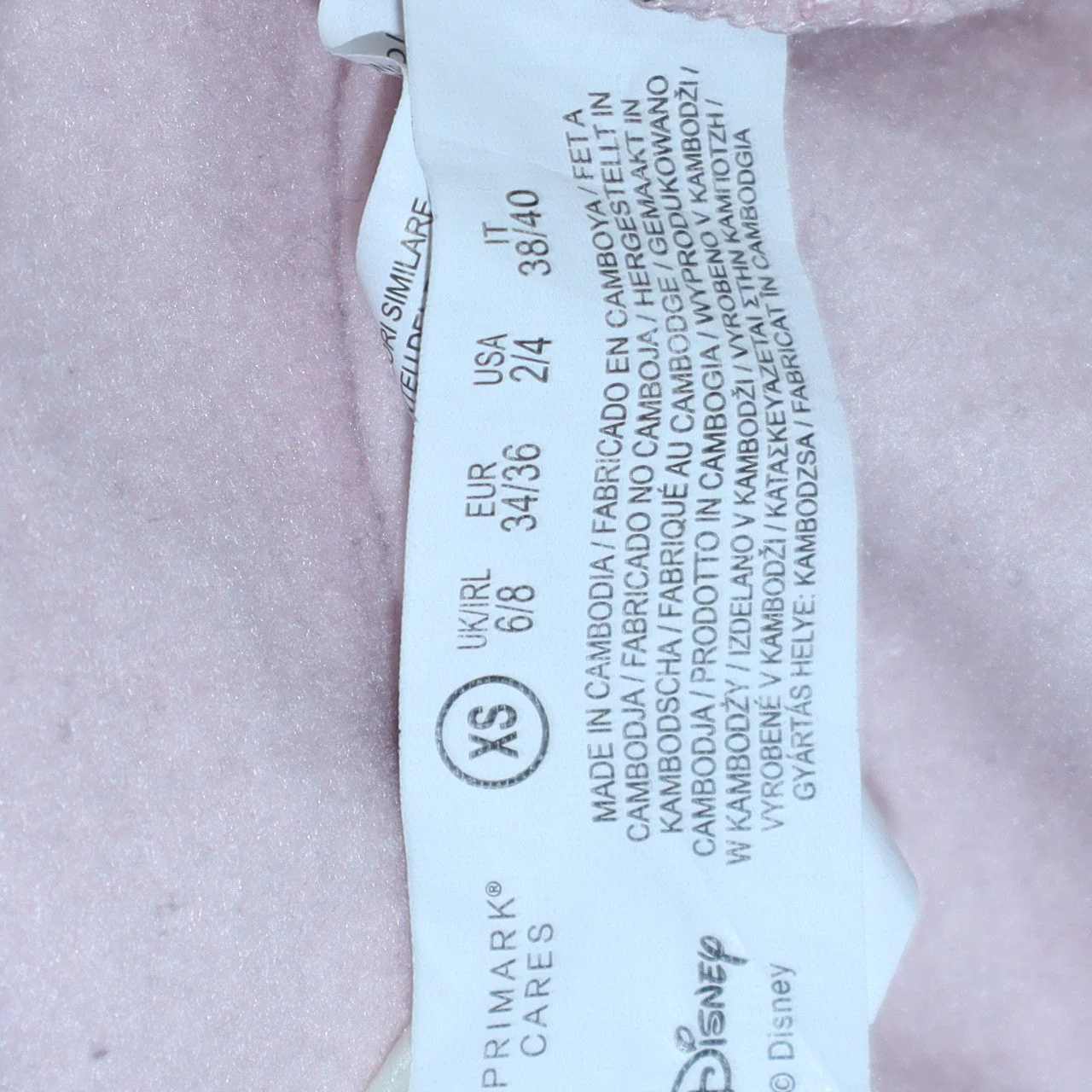 Disney Women Pink Dumbo Hoodie XS Pullover Cotton Blend Primark - Image 6