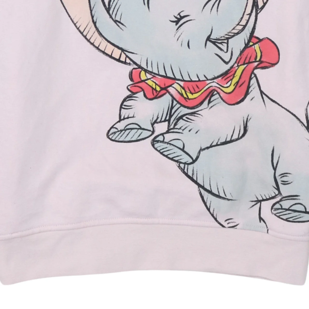 Disney Women Pink Dumbo Hoodie XS Pullover Cotton Blend Primark - Image 8