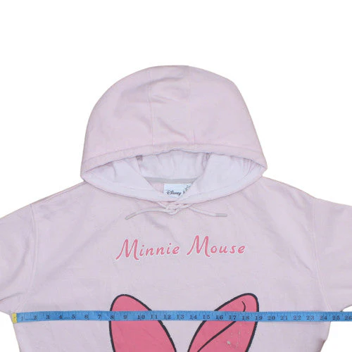 Disney Women Pink Minnie Mouse Hoodie XL Pullover Cotton Blend - Image 2