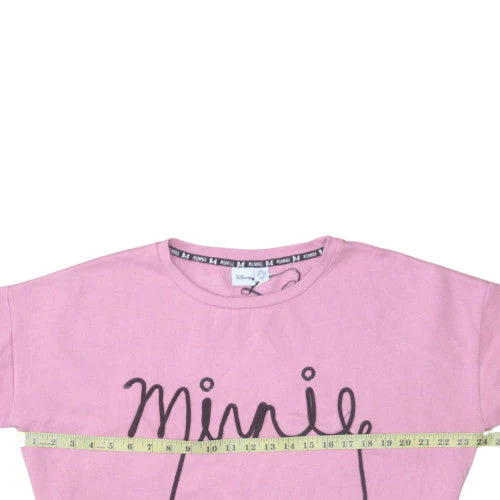 Disney Women Pink Minnie Sweatshirt XL Crew Neck Pullover - Image 2