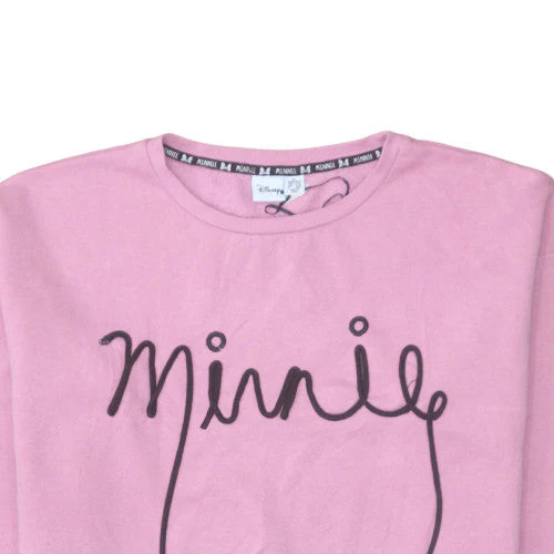 Disney Women Pink Minnie Sweatshirt XL Crew Neck Pullover - Image 6
