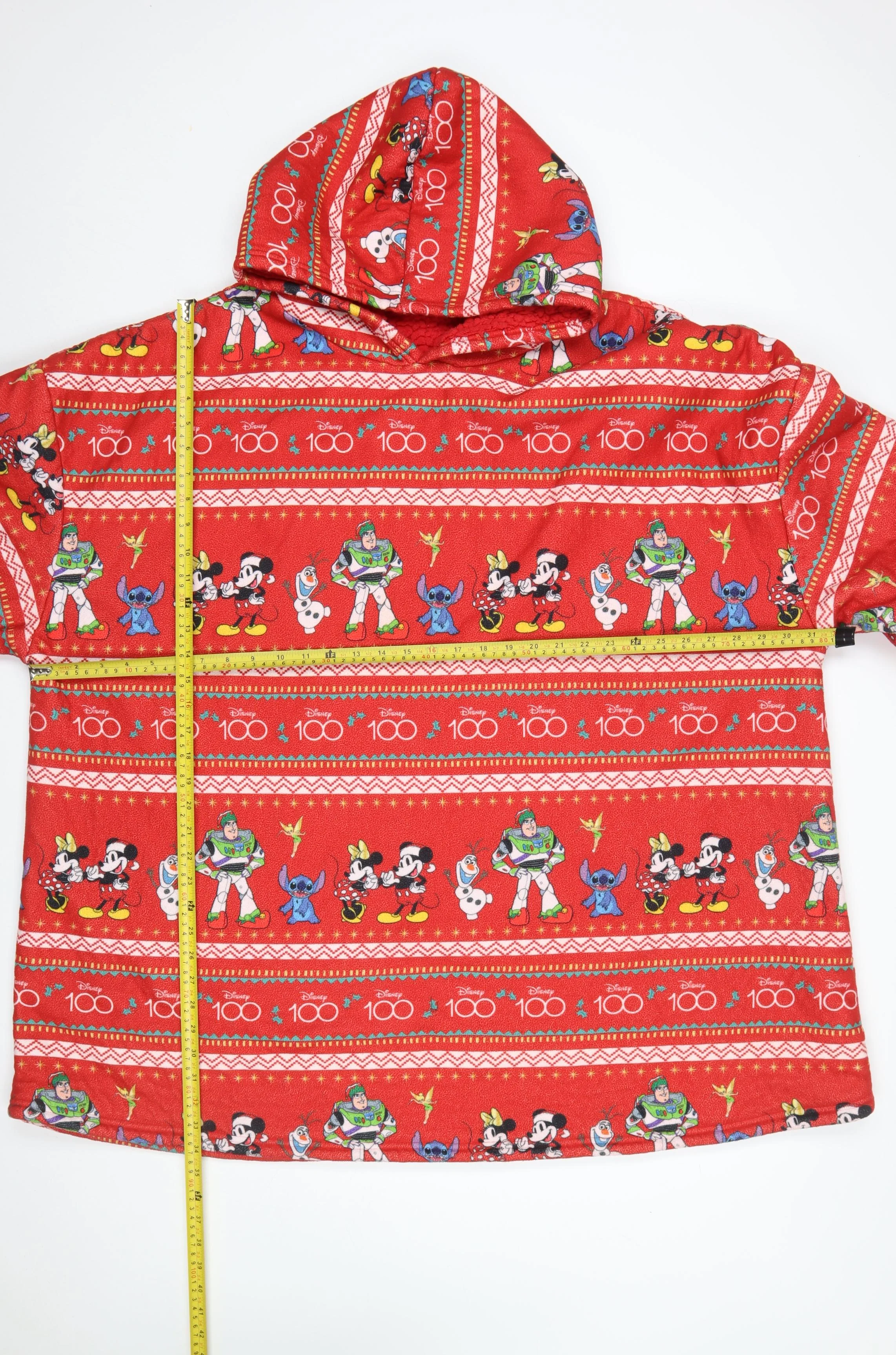 Disney Women Red Fleece Hooded Robe One Size Graphic Print Nightwear - Image 2