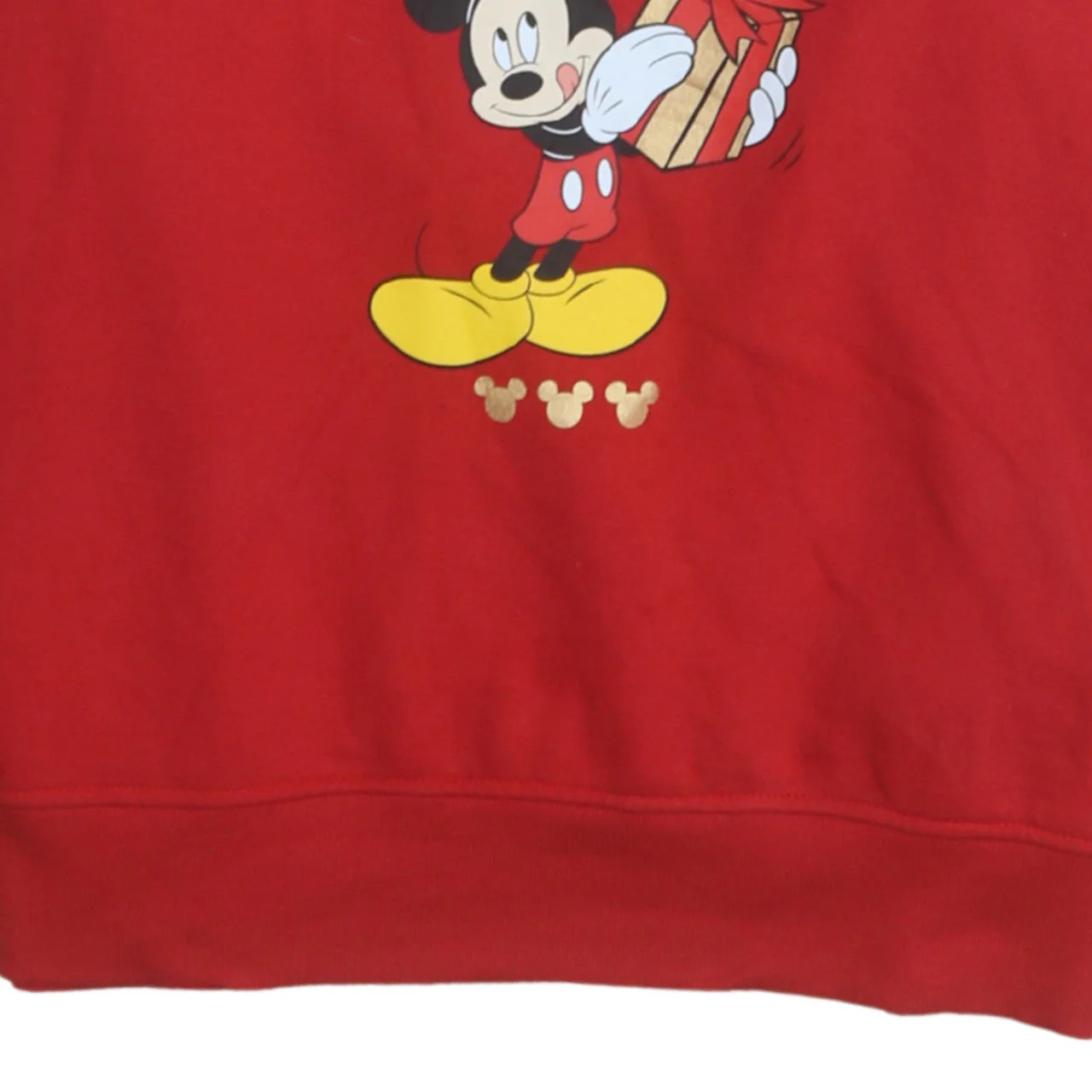 Disney Women Red Mickey Mouse Christmas Pullover Sweatshirt UK 12/14 - Image 7