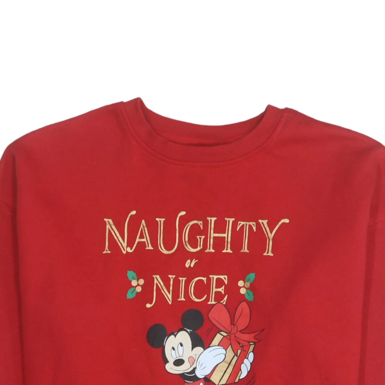 Disney Women Red Mickey Mouse Christmas Pullover Sweatshirt UK 12/14 - Image 8