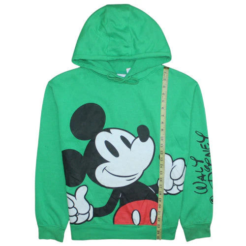 Disney Women’s Green Mickey Mouse Pullover Hoodie Size M 12/14 - Image 3
