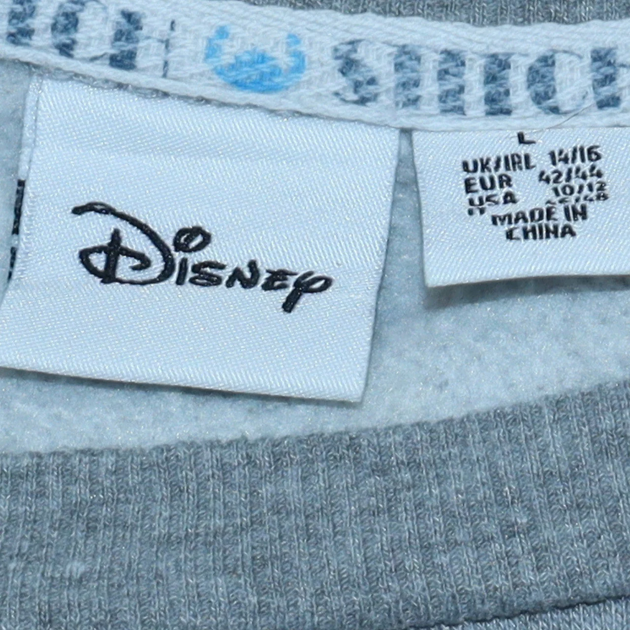 Disney Women’s Grey Lilo & Stitch Graphic Pullover Sweatshirt Size L - Image 5