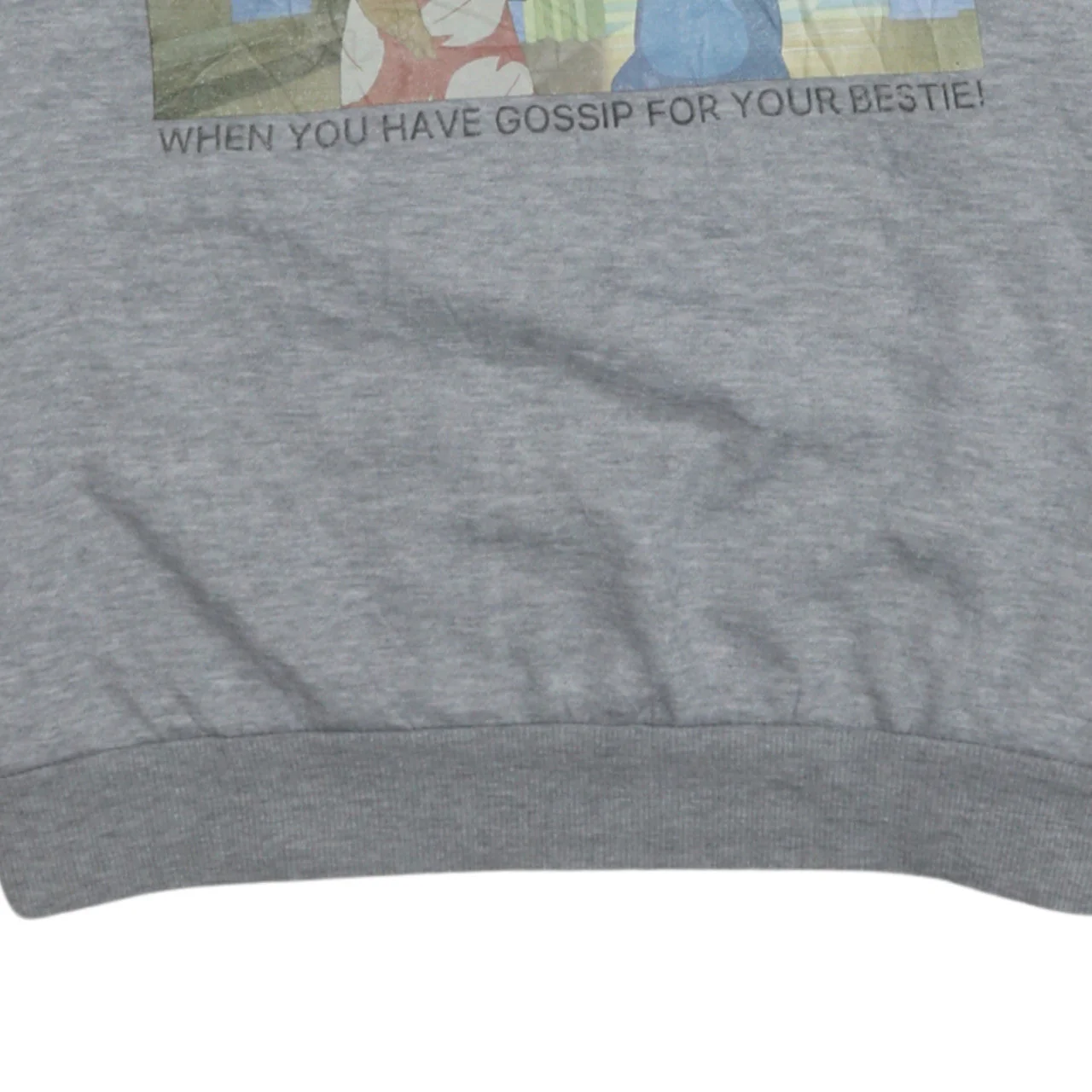 Disney Women’s Grey Lilo & Stitch Graphic Pullover Sweatshirt Size L - Image 7