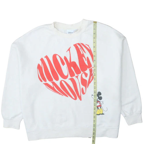 Disney Women White 2XL Pullover Sweatshirt Mickey Mouse Graphic - Image 2
