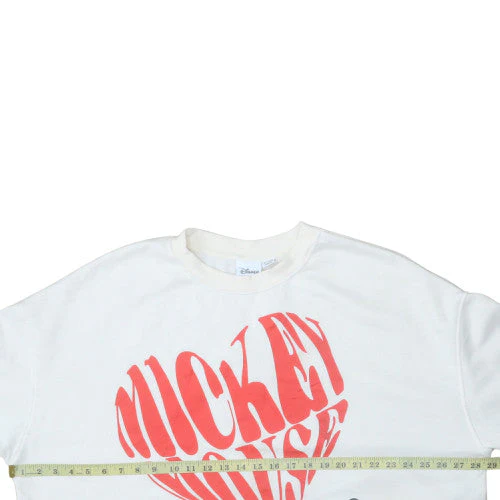 Disney Women White 2XL Pullover Sweatshirt Mickey Mouse Graphic - Image 3