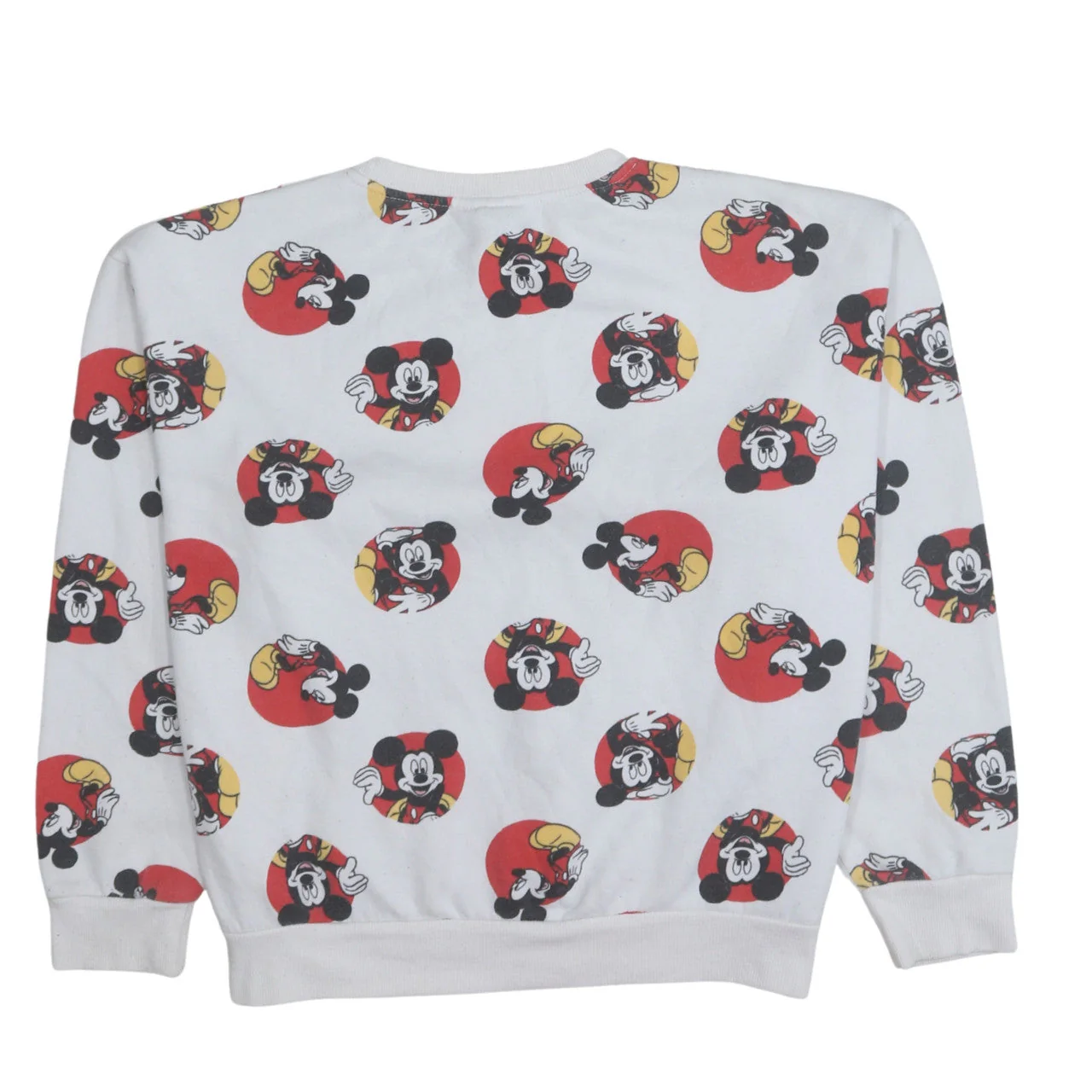 Disney Women White Mickey Mouse Print Sweatshirt Size 14/16 - Image 4