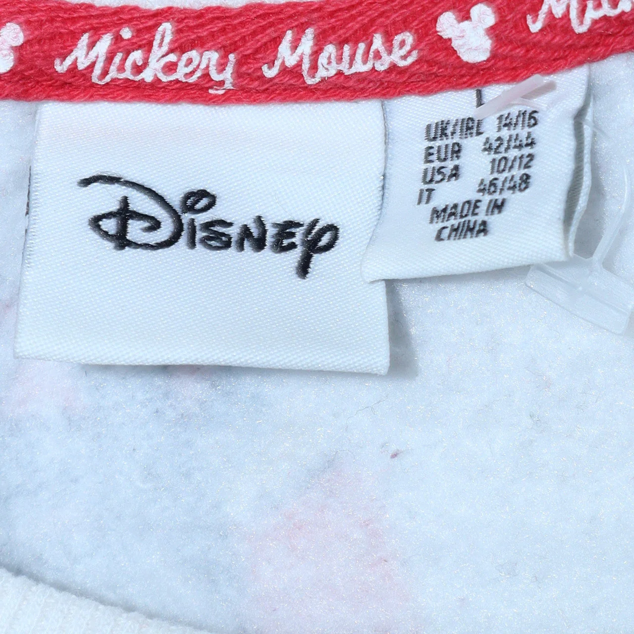 Disney Women White Mickey Mouse Print Sweatshirt Size 14/16 - Image 5