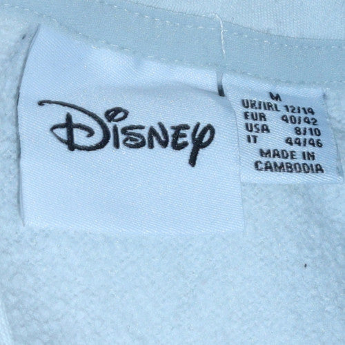 Disney Women White Stitch Hoodie Medium Pullover Sweatshirt - Image 6