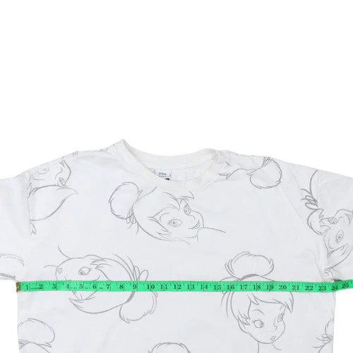 Disney Women White Tinker Bell Sweatshirt L Crew Neck Pullover - Image 2