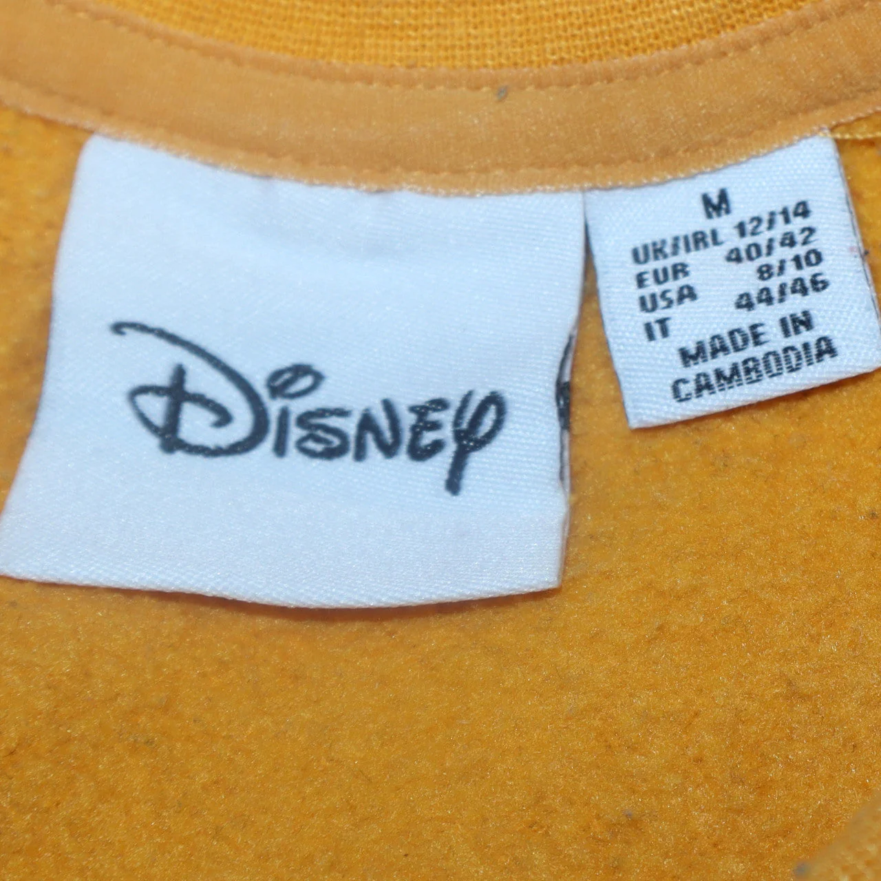 Disney Women Yellow Mickey & Co Sweatshirt Size M 12/14 Crew Neck - Image 5