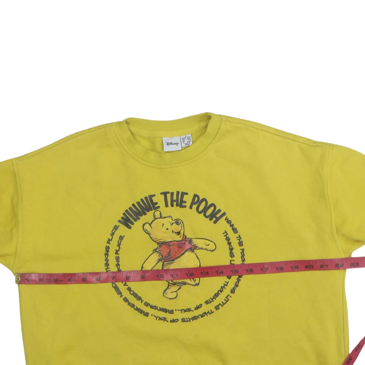 Disney Women Yellow Winnie the Pooh Pullover Sweatshirt Size 10/12 - Image 3