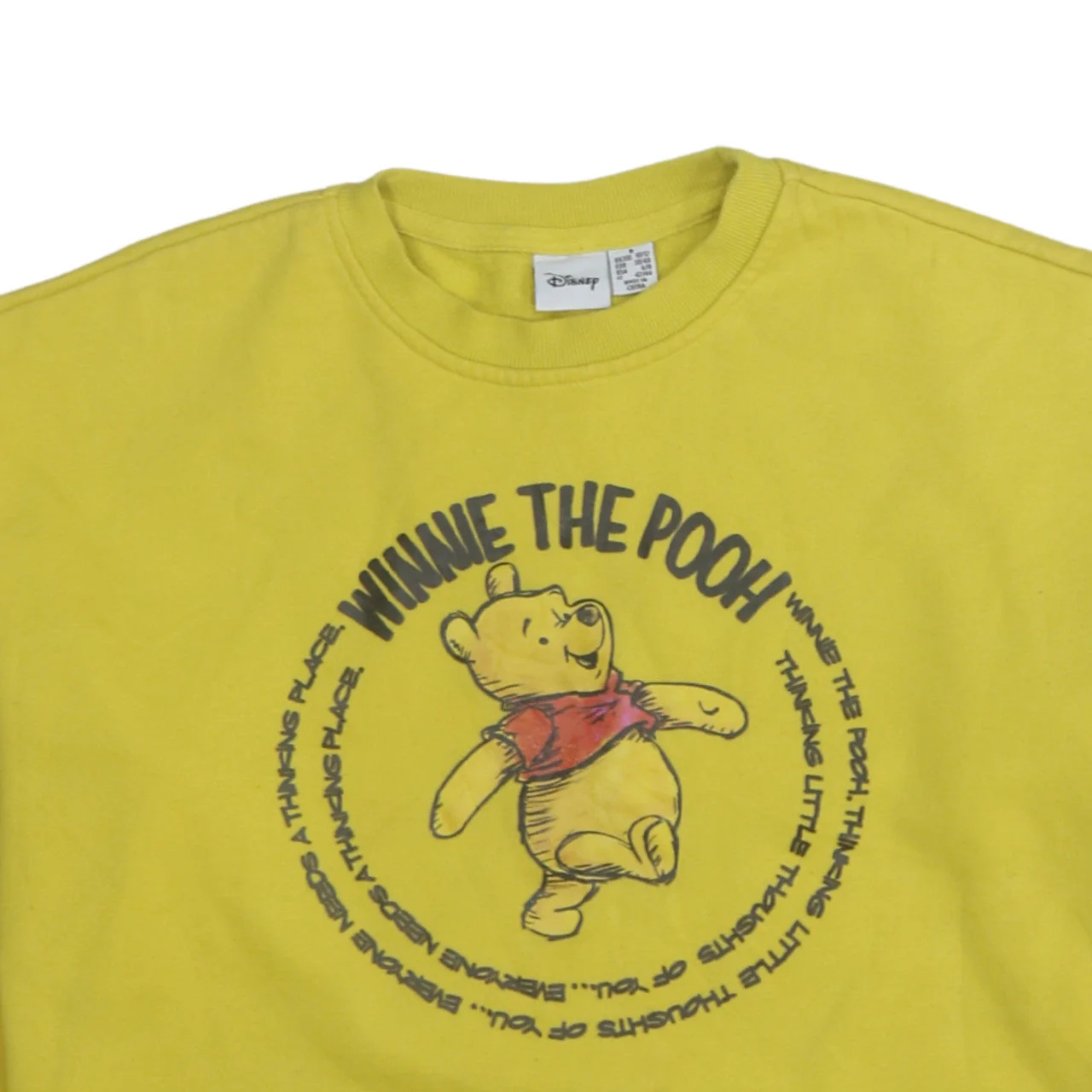 Disney Women Yellow Winnie the Pooh Pullover Sweatshirt Size 10/12 - Image 8