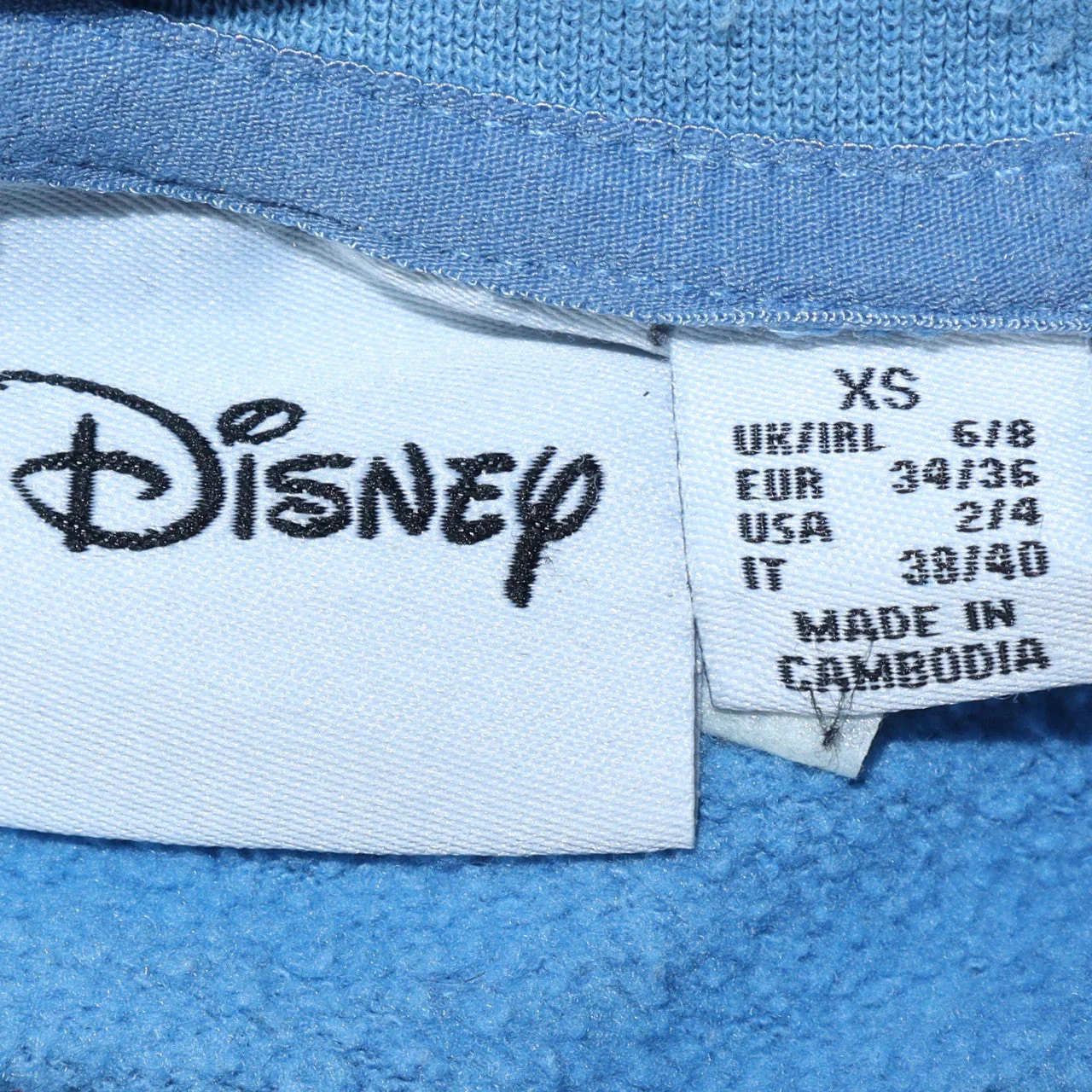 Disney Womens Blue Stitch Sweatshirt XS Crew Neck Pullover - Image 6