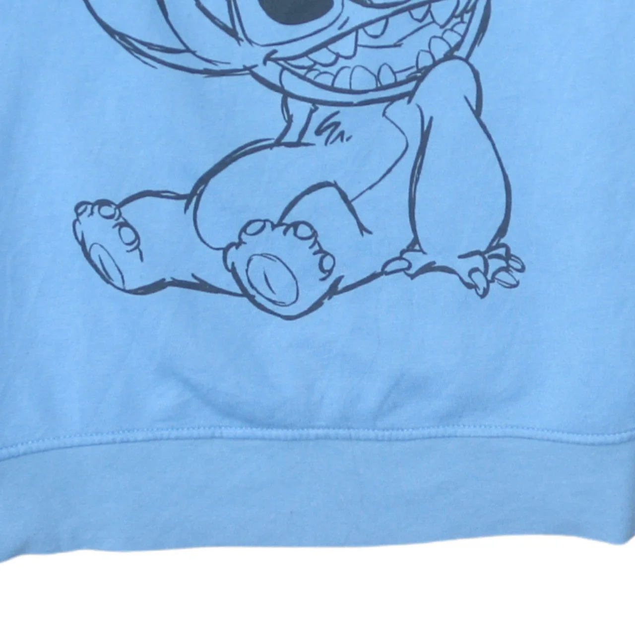 Disney Womens Blue Stitch Sweatshirt XS Crew Neck Pullover - Image 7