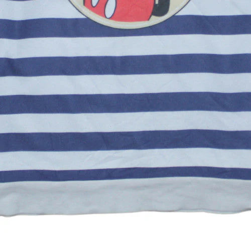 Disney Womens Blue White Striped Mickey Mouse Pullover Sweatshirt L - Image 8