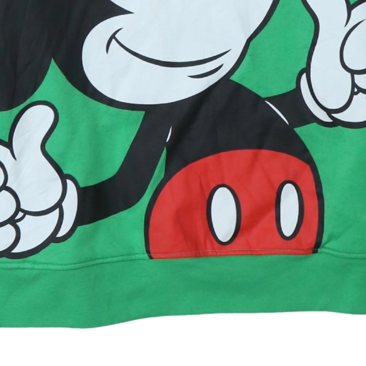 Disney Womens Green Mickey Mouse Pullover Hoodie XS - Image 7