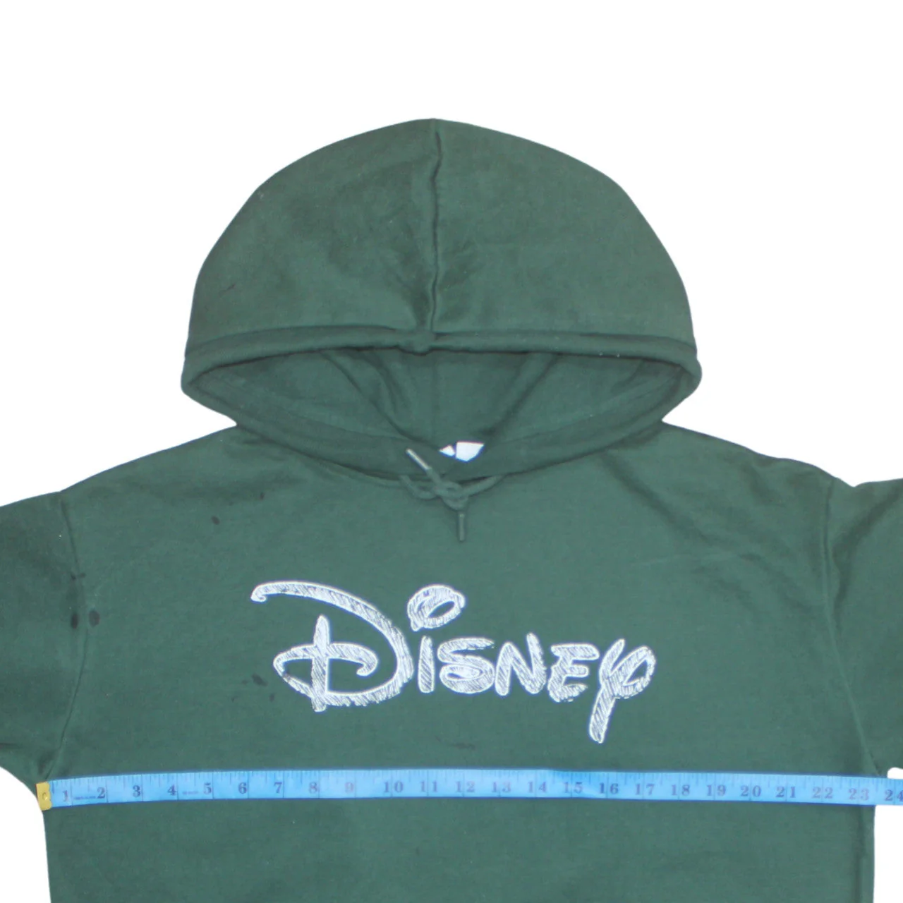 Disney Womens Green Pullover Hoodie Size M Graphic Logo Sweatshirt - Image 2