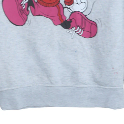 Disney Womens Grey Mickey Hoodie XS Pullover Hooded Sweatshirt - Image 8