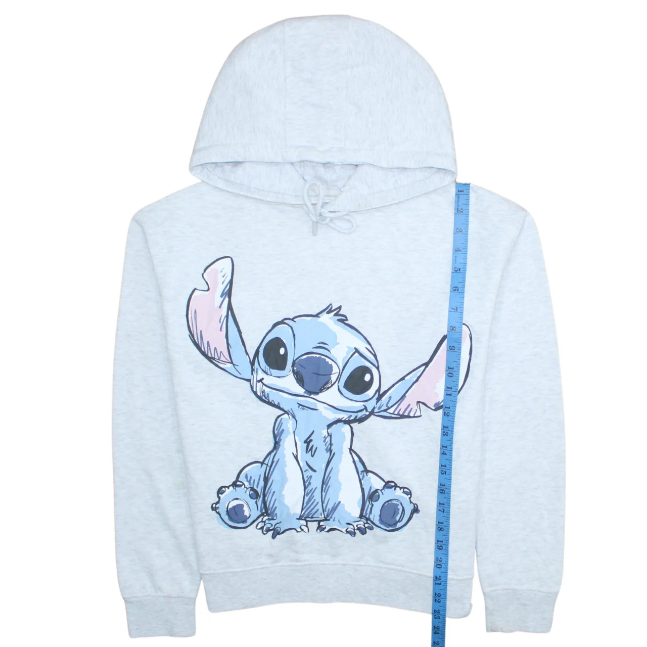 Disney Women's Grey Stitch Hoodie Small Pullover Hooded Sweatshirt - Image 2