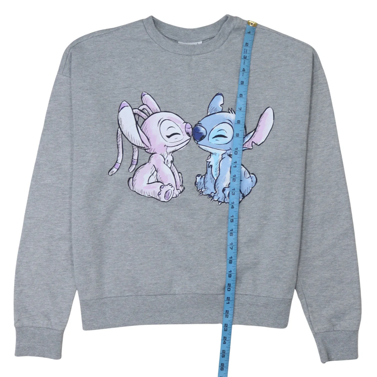 Disney Womens Grey Stitch Sweatshirt Size S Crew Neck Pullover - Image 2