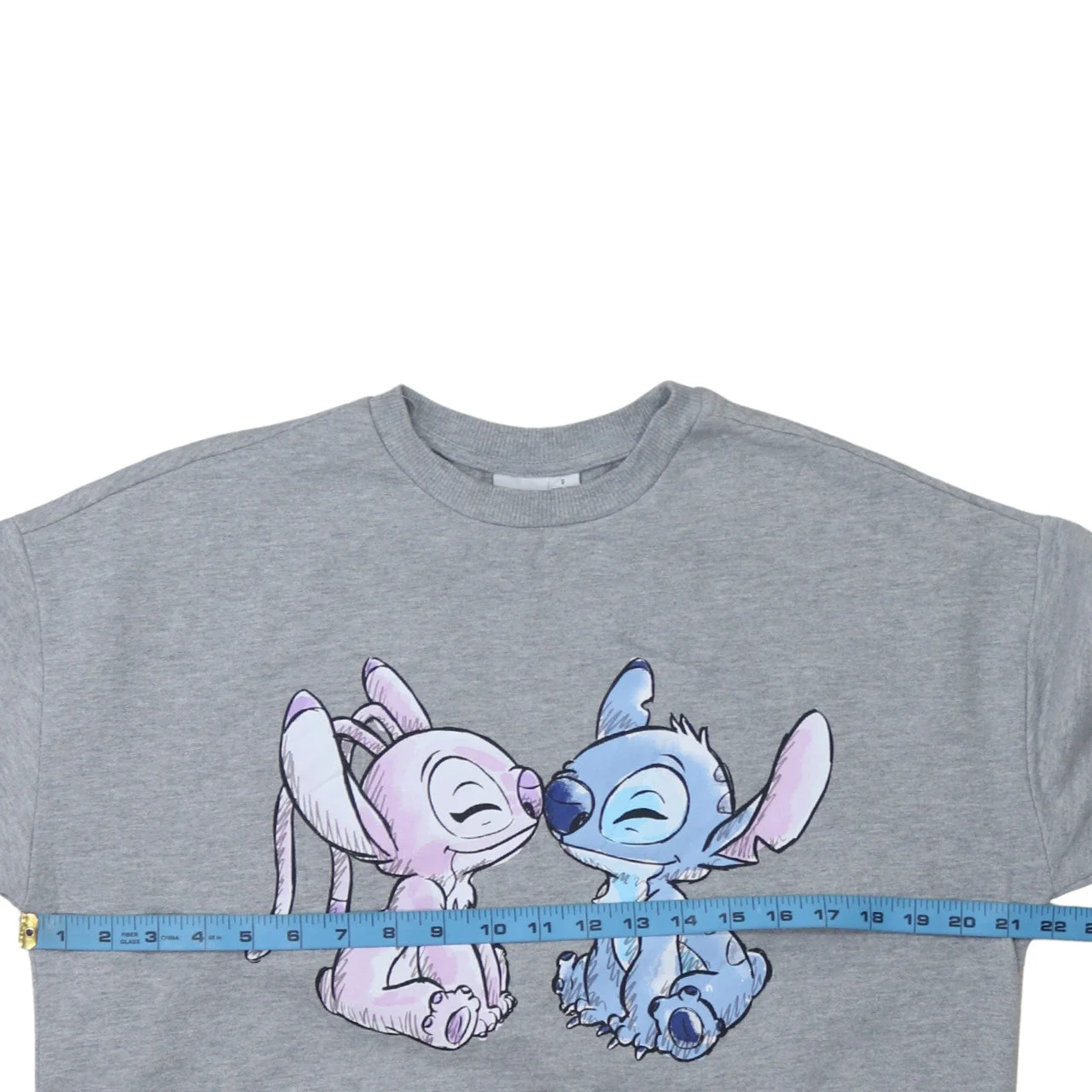 Disney Womens Grey Stitch Sweatshirt Size S Crew Neck Pullover - Image 3